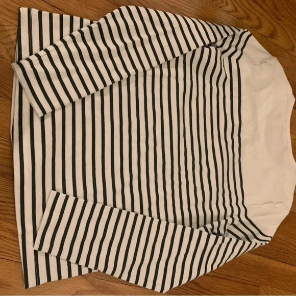 French Made Anne Weyburn 100% Cotton Striped Top with Buttons Size 42/44 Large - Picture 6 of 8